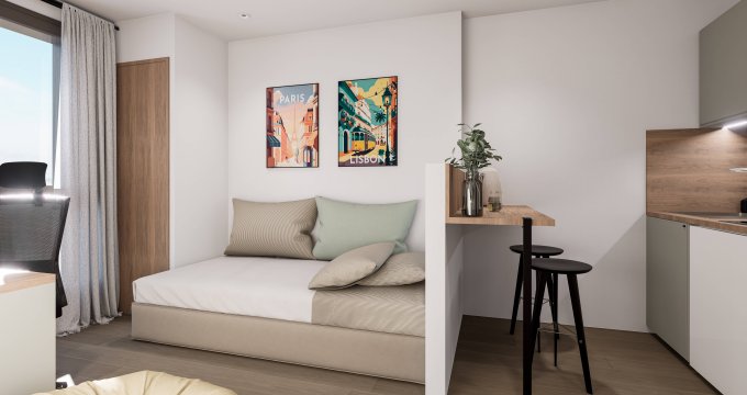Achat / Vente appartement neuf Bron résidence étudiante à 20 min de Bellecour en transports (69500) - Réf. 12333