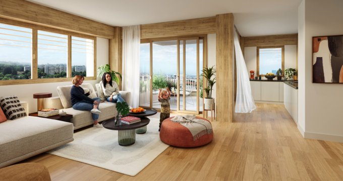 Achat / Vente appartement neuf Lyon 2e secteur Confluence à deux pas des arrêts tram T1 et T2 (69002) - Réf. 13514