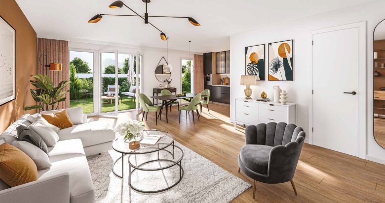 Achat / Vente appartement neuf Genas quartier résidentiel proche centre et aéroport (69740) - Réf. 12738