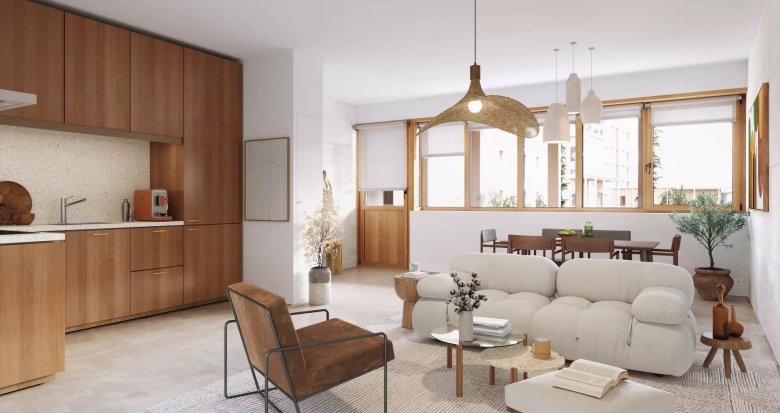 Achat / Vente appartement neuf Lyon 7e à 3 minutes à pied de la Place Jean Jaurès et du métro B (69007) - Réf. 8405