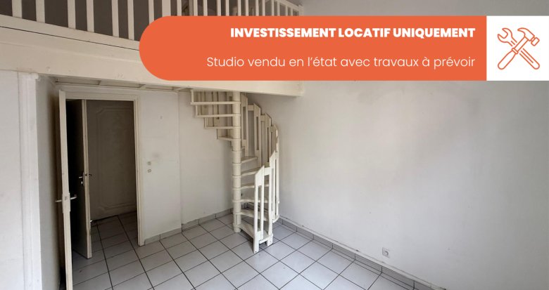 Achat / Vente appartement neuf Oullins INVESTISSEMENT studio vendu en l’état travaux à prévoir (69600) - Réf. 13337