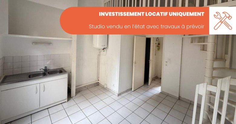 Achat / Vente appartement neuf Oullins INVESTISSEMENT studio vendu en l’état travaux à prévoir (69600) - Réf. 13337