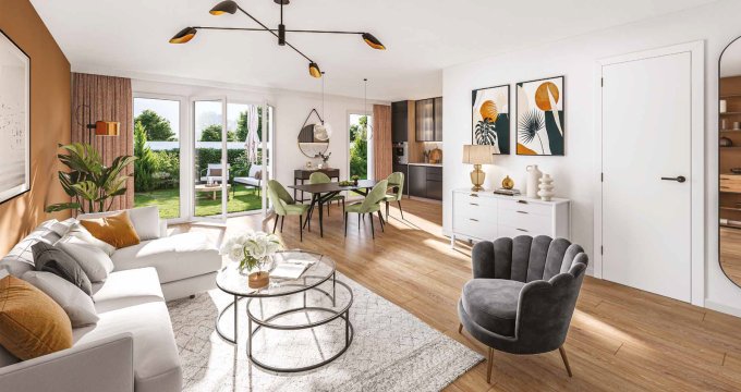 Achat / Vente appartement neuf Genas quartier résidentiel proche centre et aéroport (69740) - Réf. 12738