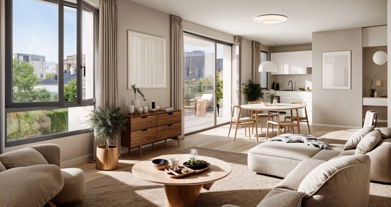 Achat / Vente appartement neuf Lyon 7e à 1 km du métro B Debourg et du tramway T6 (69007) - Réf. 12892